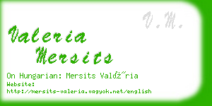 valeria mersits business card